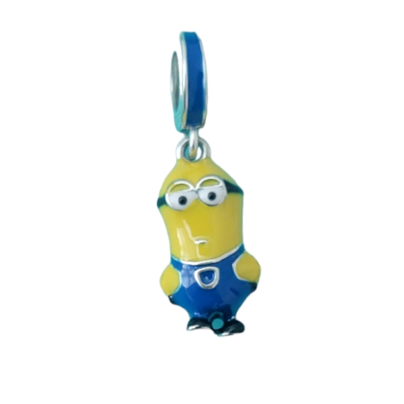 🎆Sterling Silver 925 Kevin from Minions and Dispicable Me Dangle Bracelet Charm - Picture 2 of 6